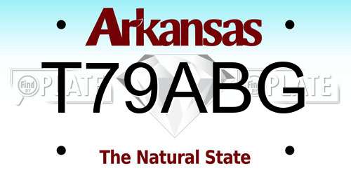 T79ABG Arkansas License Plate
