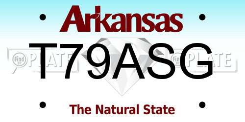 T79ASG Arkansas License Plate