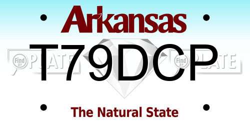 T79DCP Arkansas License Plate