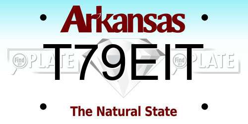 T79EIT Arkansas License Plate