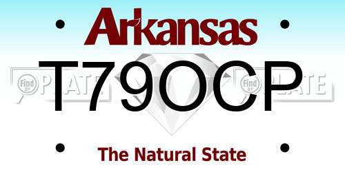 T79OCP Arkansas License Plate