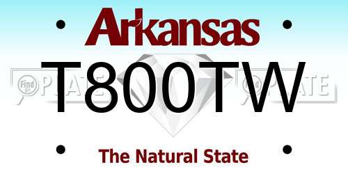 T800TW Arkansas License Plate