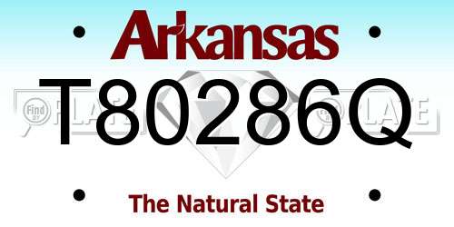 T80286Q Arkansas License Plate