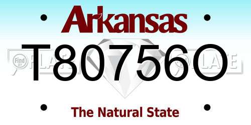 T80756O Arkansas License Plate