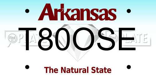 T80OSE Arkansas License Plate