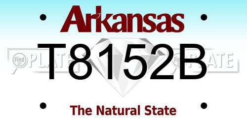 T8152B Arkansas License Plate