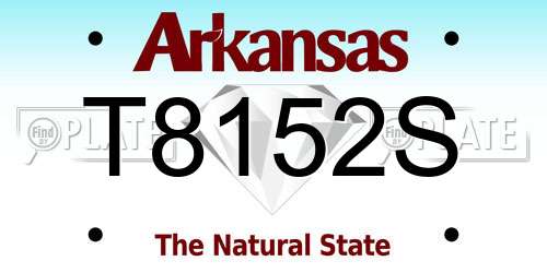 T8152S Arkansas License Plate