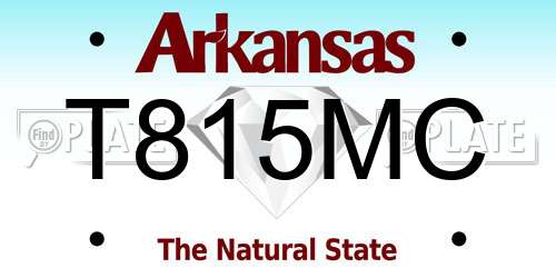 T815MC Arkansas License Plate