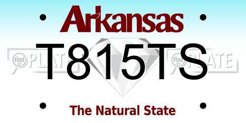T815TS Arkansas License Plate