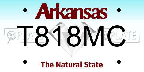 T818MC Arkansas License Plate
