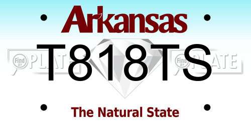 T818TS Arkansas License Plate