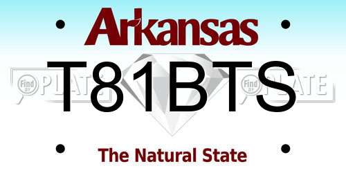 T81BTS Arkansas License Plate
