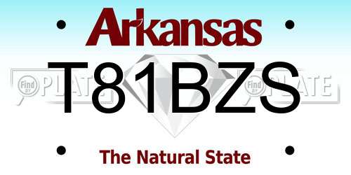 T81BZS Arkansas License Plate