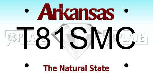 T81SMC Arkansas License Plate