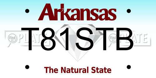 T81STB Arkansas License Plate