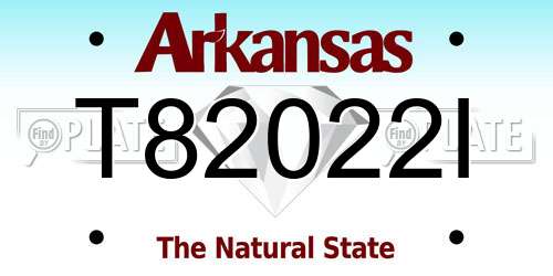 T82022I Arkansas License Plate