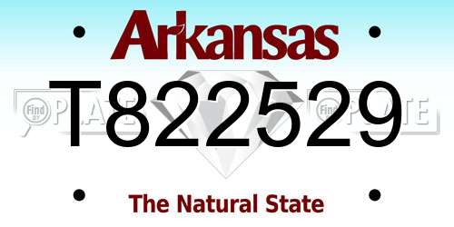 T822529 Arkansas License Plate