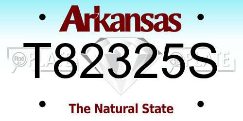 T82325S Arkansas License Plate