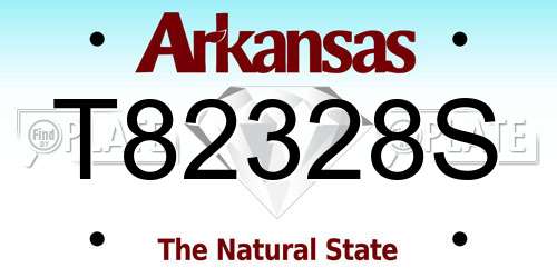 T82328S Arkansas License Plate