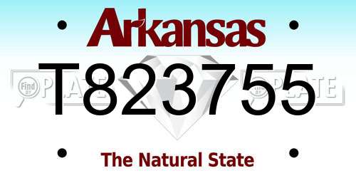 T823755 Arkansas License Plate