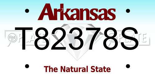 T82378S Arkansas License Plate