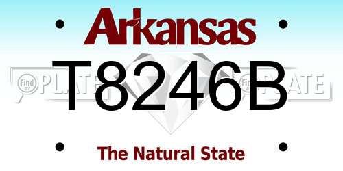 T8246B Arkansas License Plate