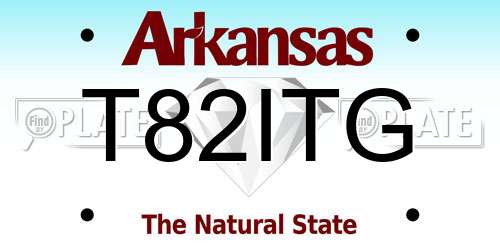 T82ITG Arkansas License Plate