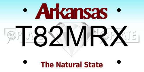 T82MRX Arkansas License Plate