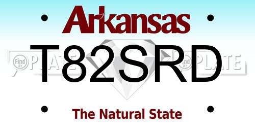 T82SRD Arkansas License Plate