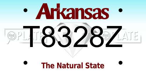 T8328Z Arkansas License Plate