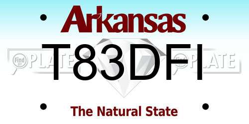 T83DFI Arkansas License Plate