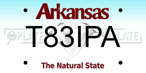 T83IPA Arkansas License Plate