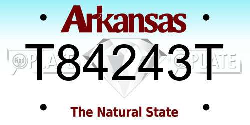 T84243T Arkansas License Plate