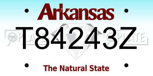 T84243Z Arkansas License Plate