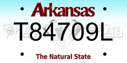 T84709L Arkansas License Plate