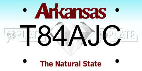 T84AJC Arkansas License Plate