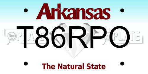 T86RPO Arkansas License Plate