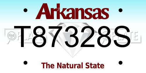 T87328S Arkansas License Plate