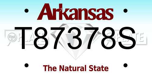 T87378S Arkansas License Plate