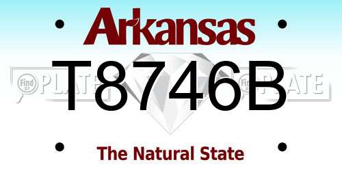 T8746B Arkansas License Plate