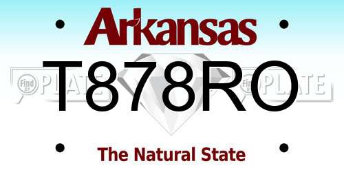 T878RO Arkansas License Plate