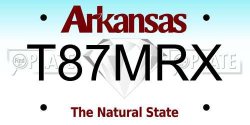 T87MRX Arkansas License Plate