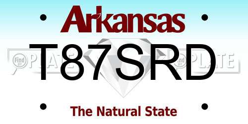 T87SRD Arkansas License Plate