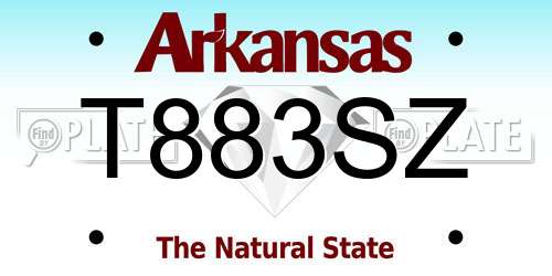 T883SZ Arkansas License Plate