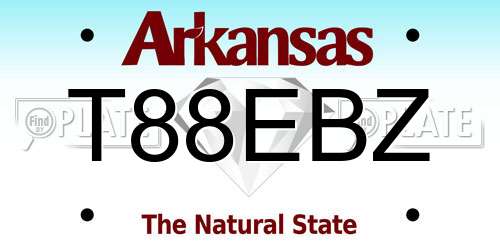 T88EBZ Arkansas License Plate