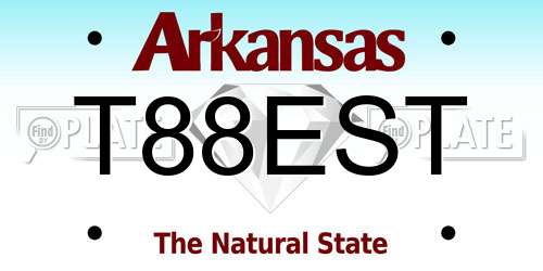 T88EST Arkansas License Plate