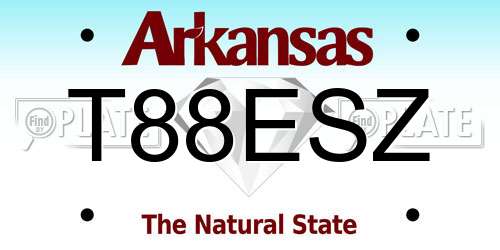 T88ESZ Arkansas License Plate