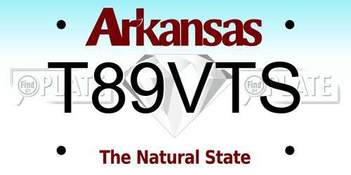 T89VTS Arkansas License Plate