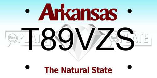 T89VZS Arkansas License Plate