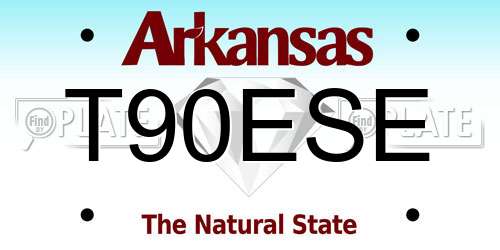 T90ESE Arkansas License Plate
